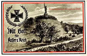 Gott: First World War / WWI, propaganda, military postcard