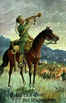 Bugler: First World War/WWI, propaganda, Germany, bugler