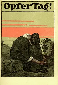 Opfertag: First World War/WWI, propaganda, Germany, postcard