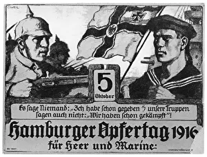 Heer: First World War / WWI, propaganda, Hamburger