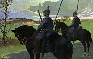 Pickelhaube: First World War / WWI, propaganda, Morgenrot