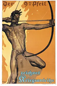 Kriegsanleihe: First World War / WWI, propaganda, poster Der