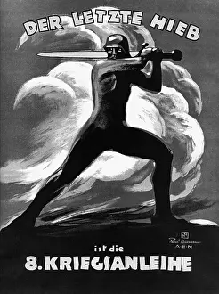 Kriegsanleihe: First World War / WWI, propaganda, poster Der