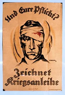 Kriegsanleihe: First World War / WWI, propaganda, poster Und