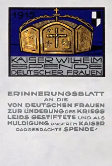 Appreciation: First World War / WWI, propaganda, souvenir sheet