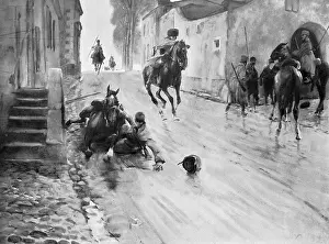 Toppled: First World War / WWI, Western Front, Husarenpatrouille