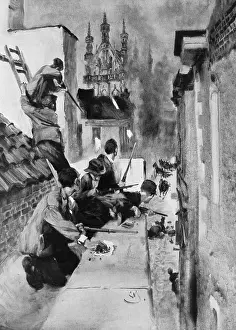 Leuven: First World War / WWI, Western Front, Die Franctireurs
