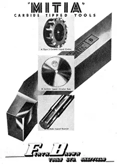 Carbide: Firth Brown MITIA Carbide Tipped Tools 1949