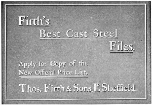 Firths: Firths Cast Steel Files 1917