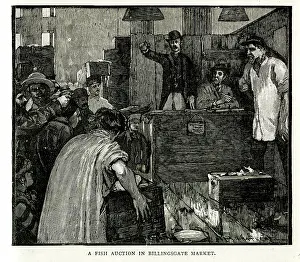Auction: A Fish Auction in Billingsgate Market