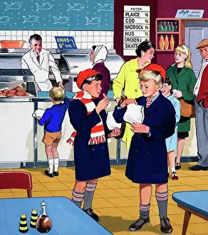 Chip: At the Fish & Chips shop At the Fish & Chips shop