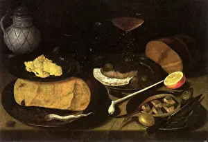 1630: Fish Still Life with Onion and Cheese
