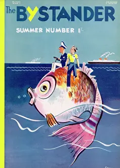 Nautical: FISH SAILING COUPLE 1939