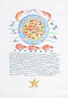 Recipe: Fish stew in a dish surrounded by fish & prawns