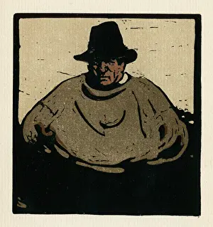 Quarterly: A Fisher, an engraving by William Nicholson