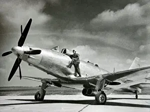 Interceptors: Fisher XP-75A -seen with Allison's test pilot, BT Red