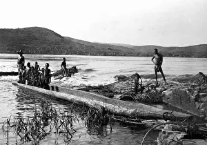 Rapids: Fisherman in the German colony of Cameroon, 1911