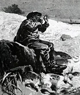 Shoals: Fisherman watching for shoals of Cod