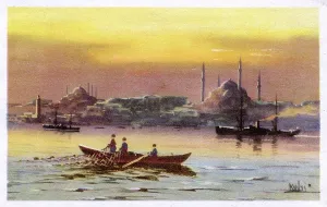 Haggia: Fishermen draw in nets - The Golden Horn, Istanbul, Turkey