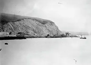 Fishguard: Fishguard Harbour Railway Station construction, South Wales
