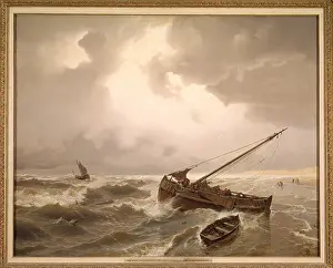 Achenbach: Fishing boat on the Dutch coast