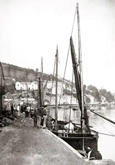 Looe: Fishing boats in the harbour, West Looe, Cornwall