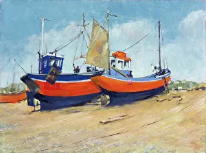 Bryon: Fishing Boats on Hastings Beach