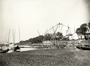 Hankou: Fishing nets at Hankow Hankou China