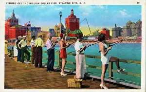 Dec19: Fishing off the Million Dollar Pier, Atlantic City, NJ, USA