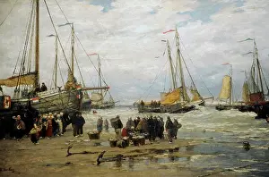 Breakers: Fishing Pinks in Breaking Waves, c. 1875-1885, by Hendrik Wi