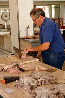 Fishmonger: Fishmonger, Mercado dos Lavradores, Funchal, Madeira