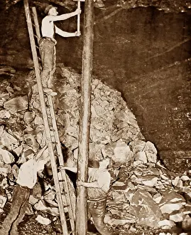 Props: Fitting long props, coal miners