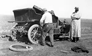 Puncture: Fixing a puncture, early 1900s