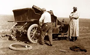 Puncture: Fixing a puncture, early 1900s