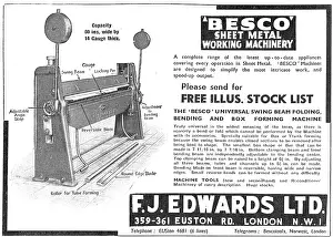 F.j.edwards: F.J.Edwards Machine Tools: Besco Box Forming Machine