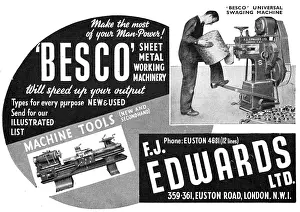 F.j.edwards: F.J.Edwards Machine Tools For Sheet Metal Work