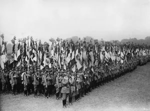 Deployed: Flag ceremony of the Stahlhelm in Hanover, 1933