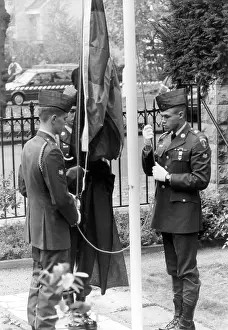 Haddock: Flag changing at the US town major's in Berlin
