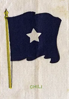 Chili: The Flag of Chile - Silk backing