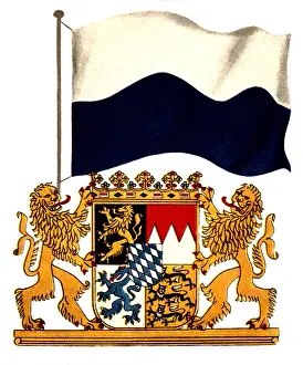 Swabia: Flag and coat of arms of Bavaria