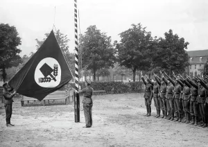 Freiwilliger: The flag of the Freiwilliger Arbeitsdienst in Berlin Spandau