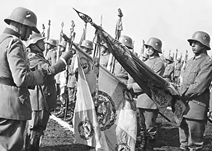 Dissolved: Flag parade on Heldengedenktag in Berlin, 1936