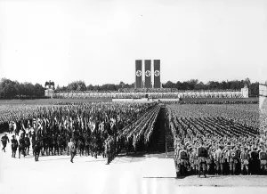 1933 1945: Flag parade during the Nuremberg Rally, 1936