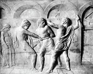 Whipping: Flagellation of Christ, by Donatello