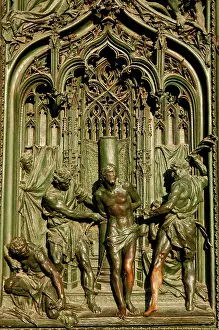Nascent: Flagellation of Christ. Door. Relief. Milan Cathedral. Italy