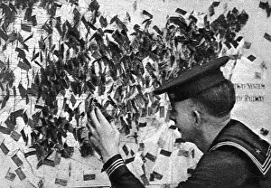 Pinning: Flagging his home town at the Eagle Hut, WW1