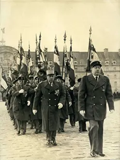 Disbanded: Flags of the disbanded regiments at Les Invalides, Paris
