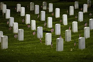 Tombstones: Flags at gravesites in Arlington National ?