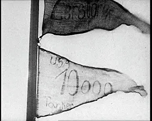 Amount: Flags Showing the Amount of Tonnage Sunk by a U-Boat