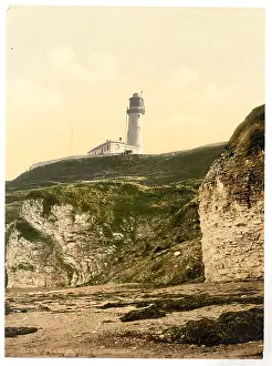 Flamborough: Flamborough, lighthouse, Yorkshire, England